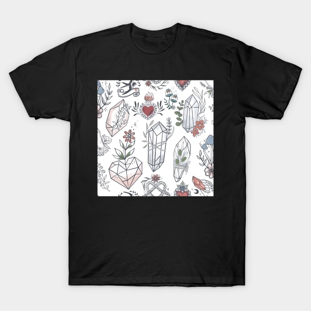 Crystal tattoo T-Shirt by Papergrape